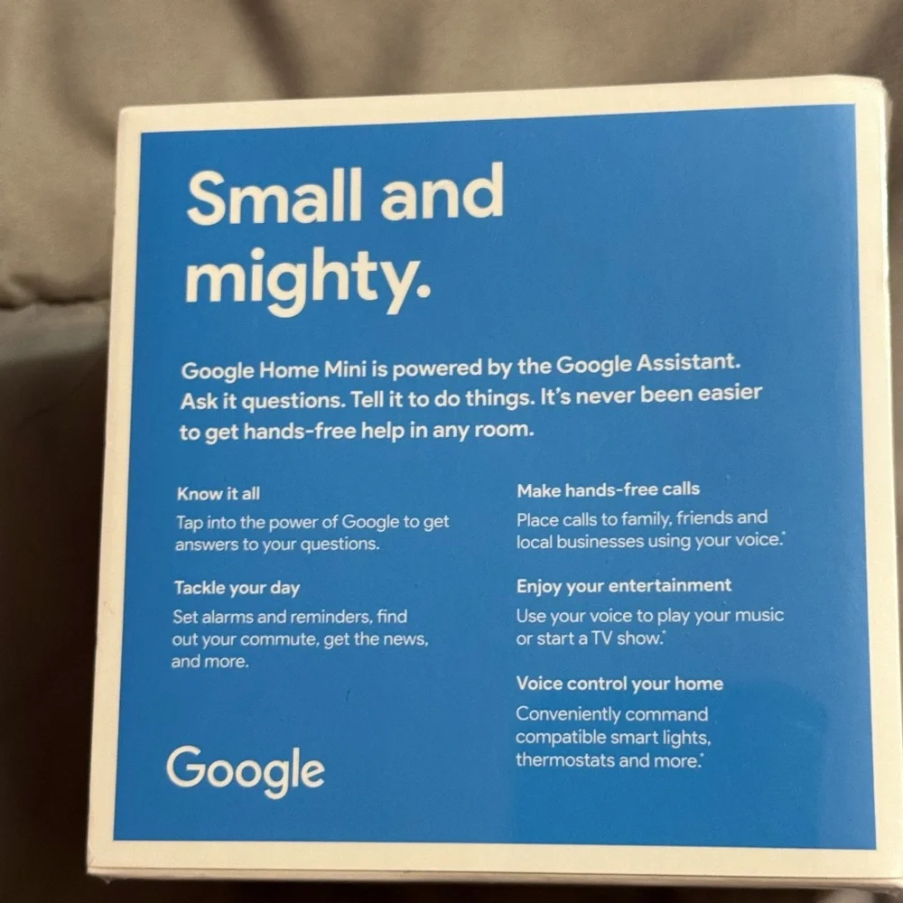 Google Home Mini Smart Speaker with Google Assistant New in the box unopened